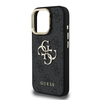 Guess PU 4G Metal Logo Stand Camera Frame fliptok iPhone 15 Pro fekete tok - 3. kép