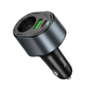 HOCO autós töltő USB A + Type C + szivargyújtó PD QC3.0 3A 35W Z56 fekete - 0. kép
