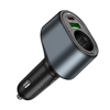 HOCO autós töltő USB A + Type C + szivargyújtó PD QC3.0 3A 35W Z56 fekete - 4. kép