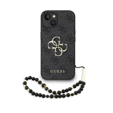 Guess PU 4G Metal Logo Pántos Tok iPhone 15-höz Fekete tok