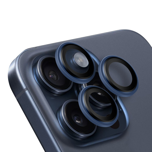 OBAL:ME Lencsevédő Apple iPhone 15 Pro/15 Pro Max készülékhez, Kék Titán üvegfólia OBAL:ME Lencsevédő Apple iPhone 15 Pro/15 Pro Max készülékhez, Kék Titán üvegfólia