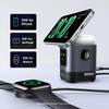  Ugreen - Vezeték nélküli töltő 2 az 1-ben W709 (45775) - Intelligens kijelző, MagSafe, iPhone-hoz, AirPods-hoz, USB-C, Vicces emoji, 25W - Fekete - 0. kép