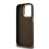 Guess PU 4G Metal Logo Állványos Kamera Keretes Tok iPhone 15 Pro Max Barna tok - 4. kép
