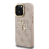 Guess PU 4G Metal Logo Stand Camera Frame Case for iPhone 16 Pro Pink - 0. kép