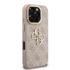 Guess PU 4G Metal Logo Stand Camera Frame Case for iPhone 16 Pro Pink - 2. kép