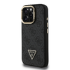 Guess PU 4G Strass Triangle Logo Stand Camera Frame MagSafe tok iPhone 16 Pro Max Fekete tok - 0. kép