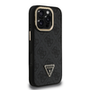 Guess PU 4G Strass Triangle Logo Stand Camera Frame MagSafe tok iPhone 16 Pro Max Fekete tok - 2. kép