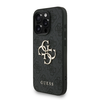 Guess PU 4G Metal Logo Strap tok iPhone 15 Pro Max Fekete - 0. kép