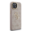 Guess PU 4G Metal Logo Állvány Kamera Keretes tok iPhone 14 Pink tok - 2. kép
