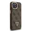 Guess PU 4G Strass Triangle Logo Stand Camera Frame MagSafe iPhone 15 tok, Barna - 2. kép