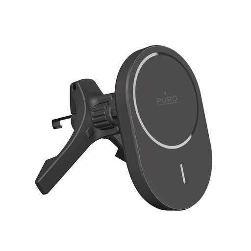Puro autós tartó Qi2 töltővel, MagSafe kompatibilis - fekete