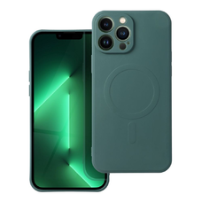 Szilikon Mag Cover tok MagSafe kompatibilis Samsung Galaxy A56 5G sötétzöld
