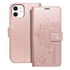 MEZZO fa mintás fliptok IPHONE 12 / 12 PRO-hoz rózsaarany tok
