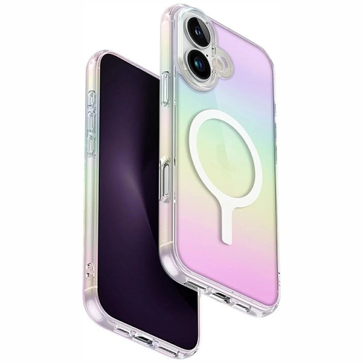Uniq Iridescia Magclick töltő tok iPhone 16 Plushoz - Többszínű tok Uniq Iridescia Magclick töltő tok iPhone 16 Plushoz - Többszínű tok