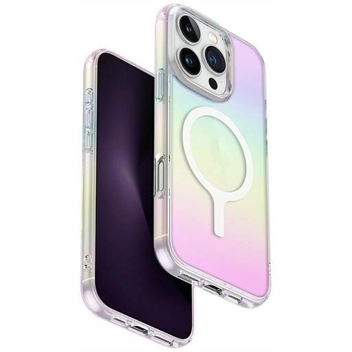 Uniq Iridescia Magclick Charging fliptok iPhone 16 Pro Max - Többszínű tok Uniq Iridescia Magclick Charging fliptok iPhone 16 Pro Max - Többszínű tok