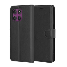  Techsuit - Bőrtok - Motorola Edge 60 Pro - Fekete tok
