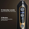  Bitvae - Vízsugár Flosszer (C6) - Nagyobb 300 ml-es méret, 6 fúvókával, 3 üzemmóddal, 5 intenzitással, újratölthető - Fekete / Arany - 1. kép