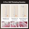  Bitvae - Vízsugár Flosszer (C6) - Nagyobb 300 ml-es méret, 6 fúvókával, 3 üzemmóddal, 5 intenzitással, újratölthető - Fekete / Arany - 3. kép