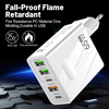  Techsuit - Prémium Fali Töltő PentaXPower (CHC1) - 3x USB, 2x Type-C PD 25W, 65W, GaN, 1m - Fekete - 2. kép