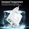  Techsuit - Prémium Fali Töltő PentaXPower (CHC1) - 3x USB, 2x Type-C PD 25W, 65W, GaN, 1m - Fekete - 3. kép