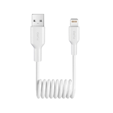 Puro 12W USB-A - Lightning Spiral kábel 1m - Fehér