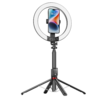 Blavec Selfie Körfényt lámpa Alumínium Aura LED RGB Körfény P50 25cm állvány + távirányító + 2,3 méter (RLP50-TRB23) fekete - 1. kép