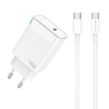 JELLICO fali töltő C105 GaN PD 45W 1xUSB-C + kábel USB-C - USB-C Fehér - 0. kép