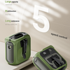 Techsuit - Prémium Hordozható Mini Ventilátor (Z13) - Power Bankkal, Újratölthető, 5 Szélsebesség, Övcsat, 10000mAh - Szürke - 1. kép