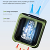  Techsuit - Prémium Hordozható Mini Ventilátor (Z13) - Power Bankkal, Újratölthető, 5 Szélsebesség, Övcsat, 10000mAh - Szürke - 4. kép