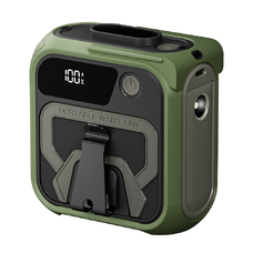  Techsuit - Prémium Hordozható Mini Ventilátor (Z13) - Power Bankkal, Újratölthető, 5 Szélsebességgel, Övbújtatóval, 10000mAh - Zöld