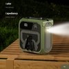  Techsuit - Prémium Hordozható Mini Ventilátor (Z13) - Power Bankkal, Újratölthető, 5 Szélsebességgel, Övbújtatóval, 10000mAh - Zöld - 4. kép