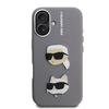 Karl Lagerfeld Szemcsés PU K&CH Heads tok iPhone 16 szürke - 1. kép