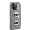 Karl Lagerfeld Grained PU K&CH Heads tok iPhone 15 Pro Max szürke - 2. kép