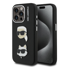 Karl Lagerfeld Grained PU K&CH Heads iPhone 15 Pro Max tok