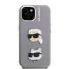 Karl Lagerfeld Grained PU K&CH Heads tok iPhone 15 szürke - 1. kép
