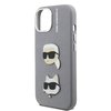 Karl Lagerfeld Grained PU K&CH Heads tok iPhone 15 szürke - 3. kép