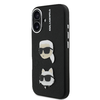 Karl Lagerfeld Grained PU K&CH Heads tok iPhone 16-hoz fekete - 0. kép