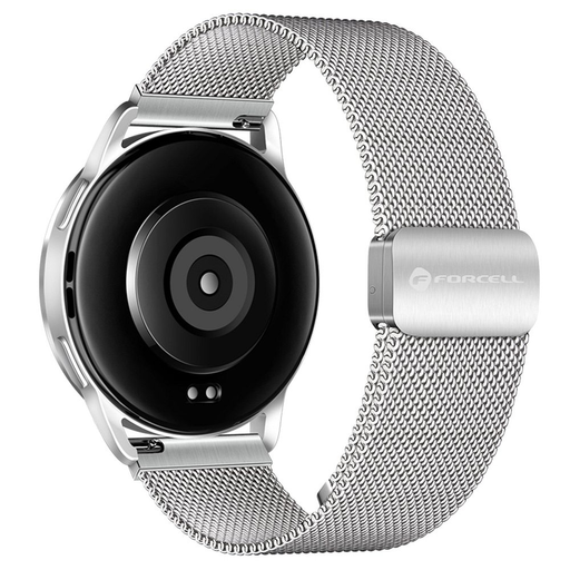 FORCELL F-DESIGN FS11 mágneses rozsdamentes acél szíj SAMSUNG Watch-hoz 20 mm ezüst