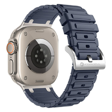 FORCELL F-DESIGN FA06 szilikon szíj Apple Watch 42 / 44 / 45 / 49 mm kék