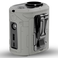  Techsuit - Prémium hordozható mini ventilátor (Z14) - beépített akkumulátorral, újratölthető, 5 fokozatú szélsebességgel, övcsattal, 5000mAh - szürke