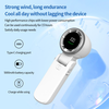  Techsuit - Prémium Mini Kézi Ventilátor (A9) - LED Digitális Kijelzővel, USB-C Újratölthető, 5 Szélsebesség, 5000mAh - Rózsaszín - 1. kép
