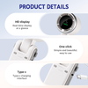  Techsuit - Prémium Mini Kézi Ventilátor (A9) - LED Digitális Kijelzővel, USB-C Újratölthető, 5 Szélsebesség, 5000mAh - Rózsaszín - 2. kép