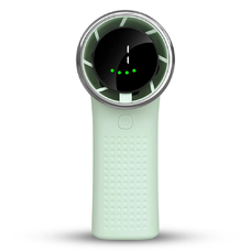  Techsuit - Prémium Mini Kézi Ventilátor (A8) - LED Digitális Kijelzővel, USB-C Újratölthető, 5 Szélsebesség, 3600mAh - Zöld