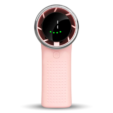  Techsuit - Prémium Mini Kézi Ventilátor (A8) - LED Digitális Kijelzővel, USB-C Tölthető, 5 Szélsebesség, 3600mAh - Rózsaszín
