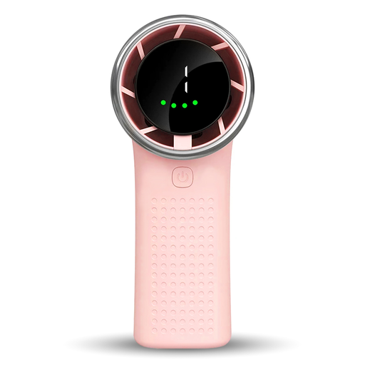  Techsuit - Prémium Mini Kézi Ventilátor (A8) - LED Digitális Kijelzővel, USB-C Tölthető, 5 Szélsebesség, 3600mAh - Rózsaszín