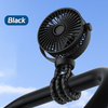  Techsuit - Babakocsi Ventilátor (VP1) - Hordozható, Négysebességes, 360°-ban Hajlítható Tripod Csiptető, 4000mAh - Fekete - 0. kép