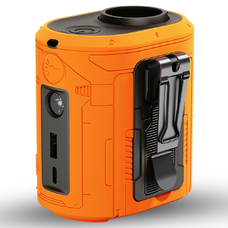  Techsuit - Prémium Hordozható Mini Ventilátor (Z14) - Powerbankkal, Újratölthető, 5 Szélsebességgel, Övcsattal, 5000mAh - Narancssárga