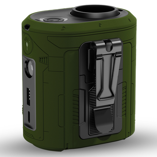  Techsuit - Prémium Hordozható Mini Ventilátor (Z14) - Power Bankkal, Újratölthető, 5 Szélerősséggel, Övcsattal, 5000mAh - Zöld