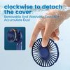  Techsuit - Prémium Mini Kézi Ventilátor (M12) - LED digitális kijelzővel, USB-C tölthető, 6 szélsebesség, 5000mAh - Kék - 1. kép