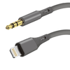  Techsuit - Prémium Kábel Adapter SoundFleX (AC5) - Lightning a 3,5 mm-es Jack-hez, Hi-Fi Minőség, DAC Chip, Szilikagél, 1m - Szürke - 0. kép
